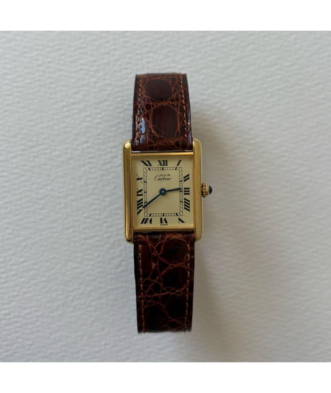 CARTIER Золотые позолоченные часы, фото 8