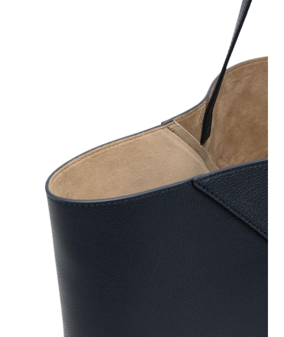 LOEWE Темно-синяя кожаная сумка тоут, фото 3