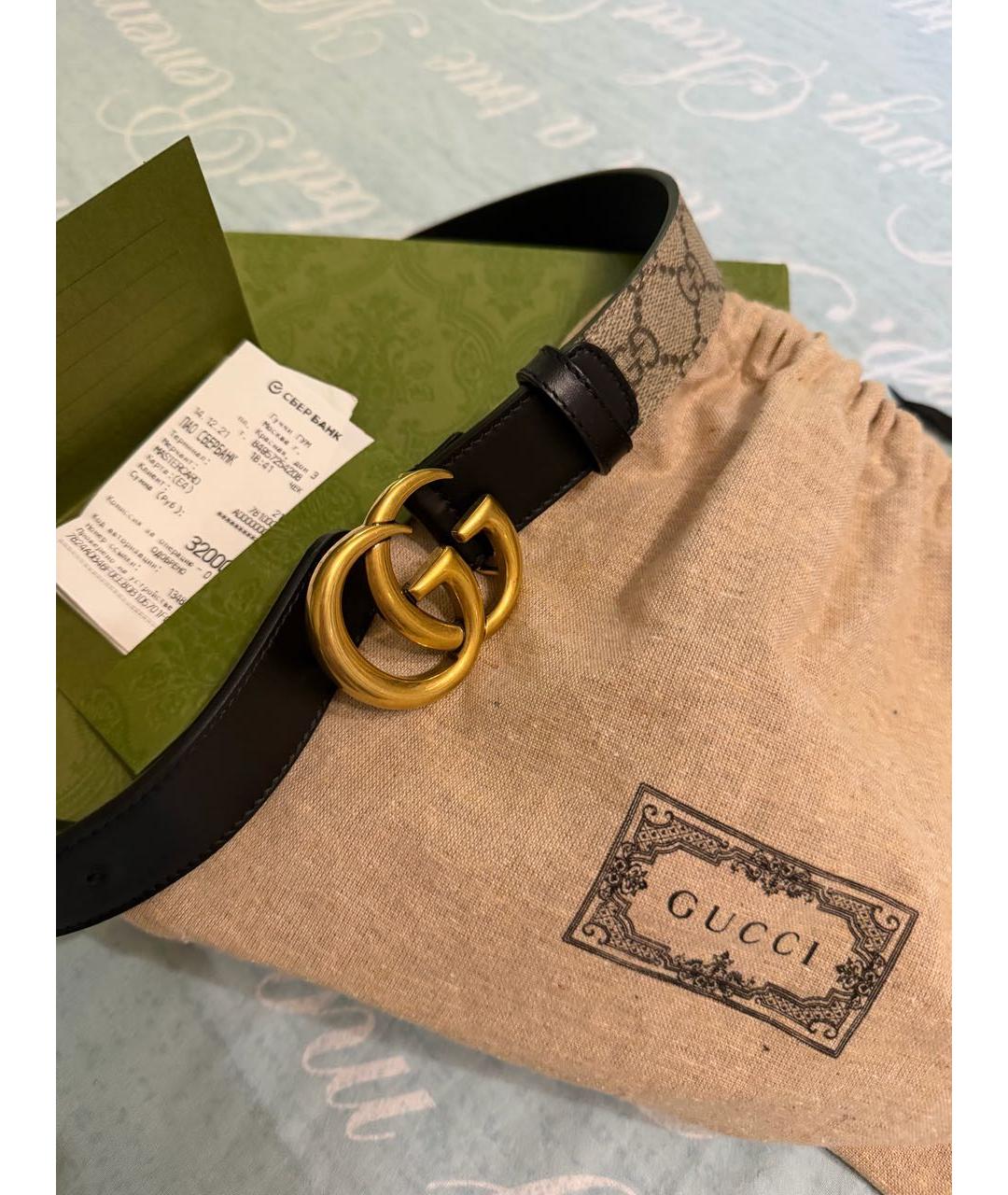 GUCCI Черный кожаный ремень, фото 6