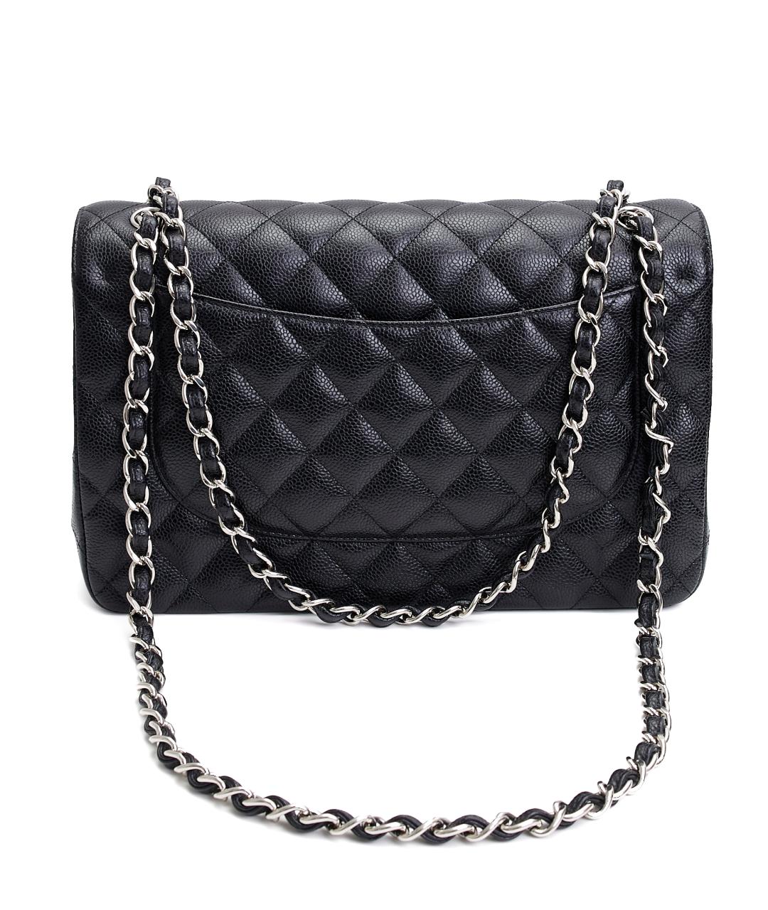 CHANEL Черная кожаная сумка через плечо, фото 3