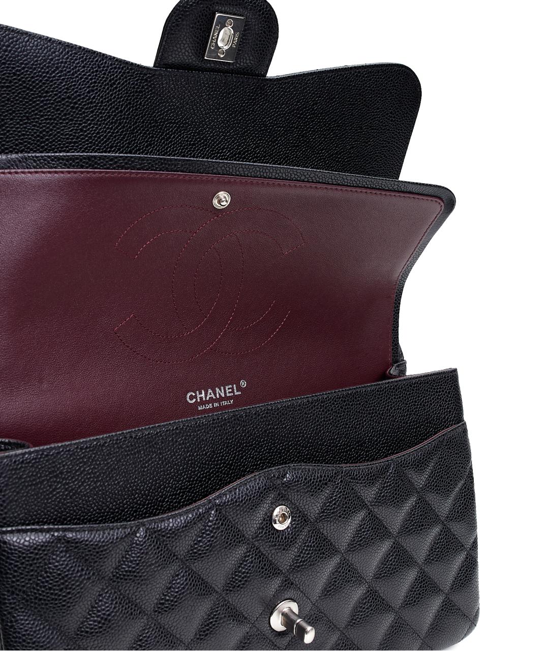 CHANEL Черная кожаная сумка через плечо, фото 4