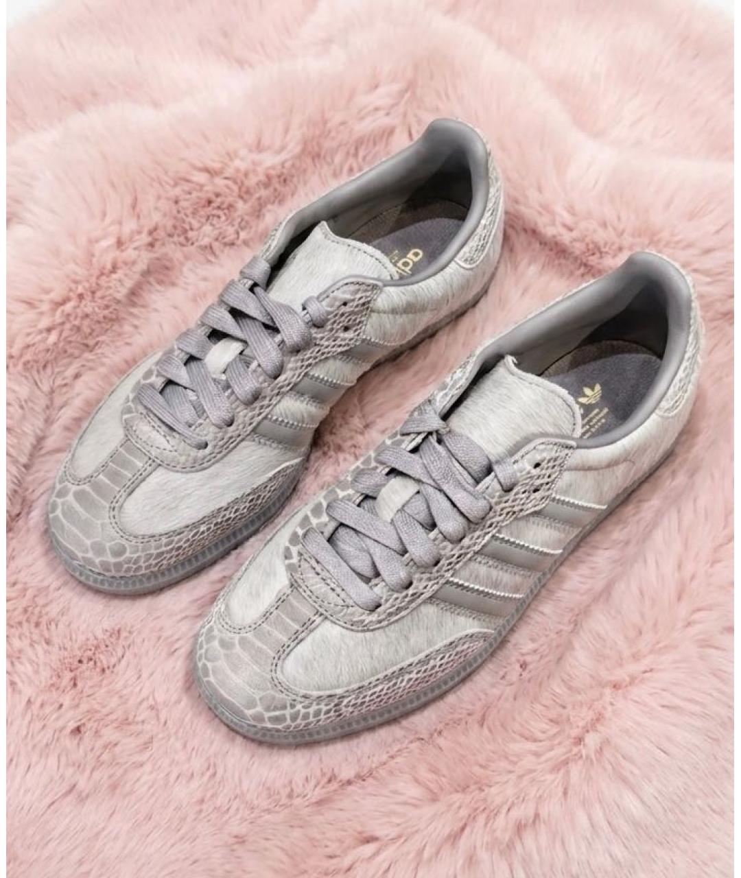 ADIDAS Серые текстильные кроссовки, фото 3