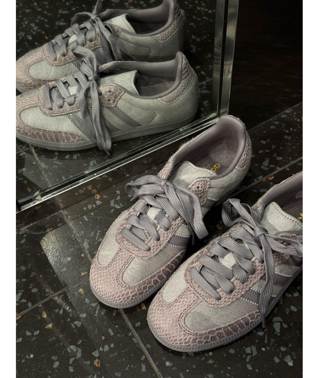 ADIDAS Серые текстильные кроссовки, фото 5