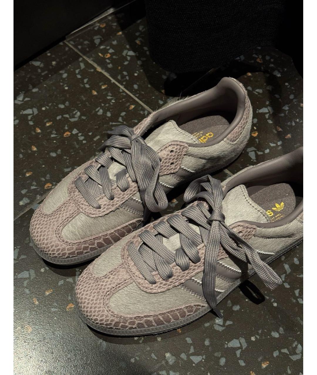 ADIDAS Серые текстильные кроссовки, фото 4