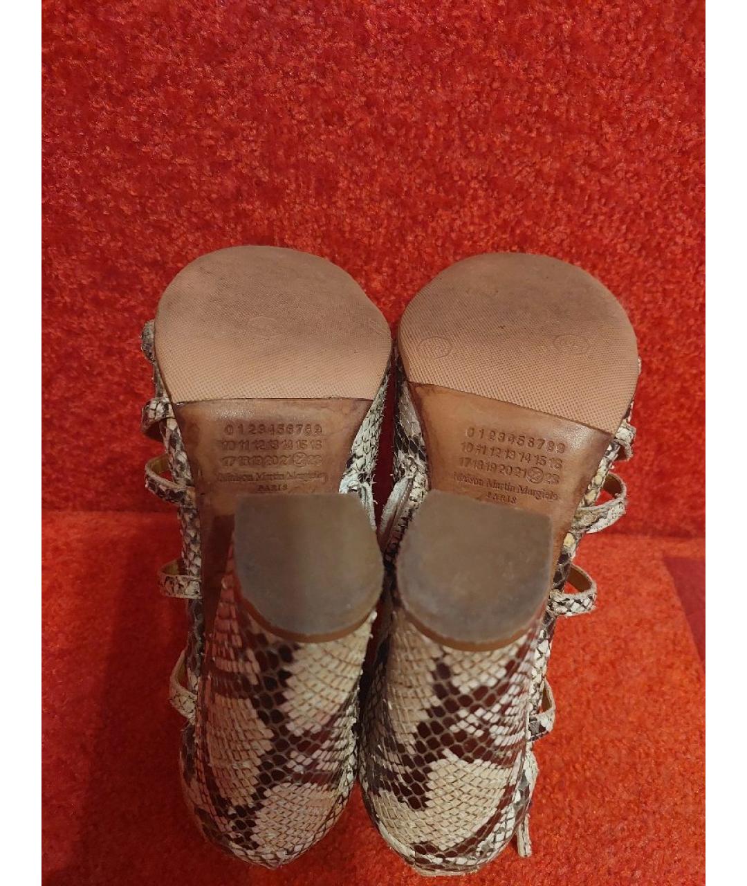 MAISON MARGIELA Мульти кожаные босоножки, фото 4