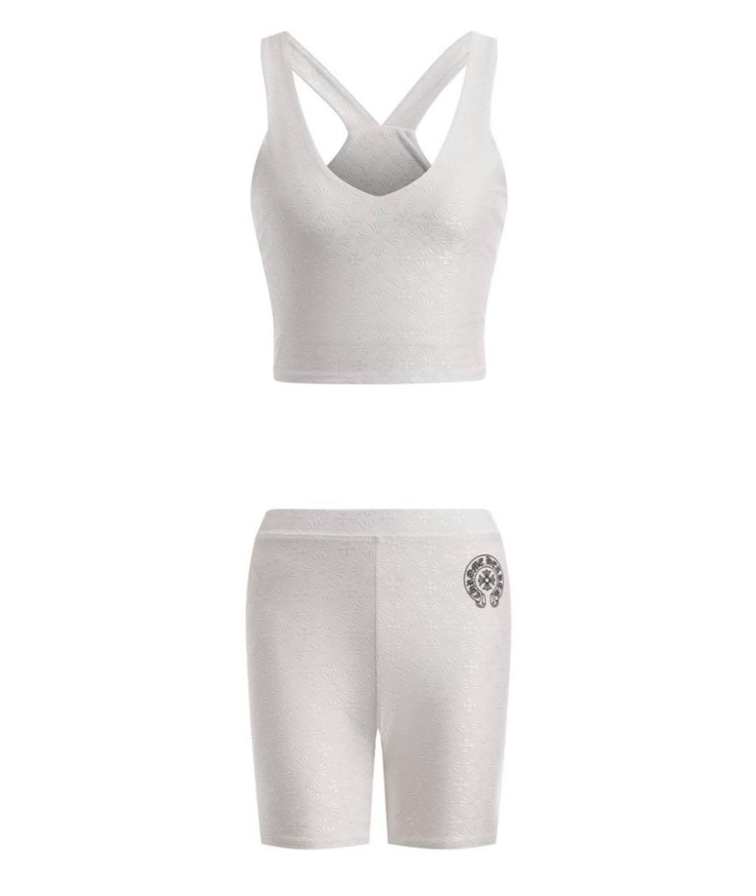 CHROME HEARTS Белый полиуретановый спортивные костюмы, фото 5