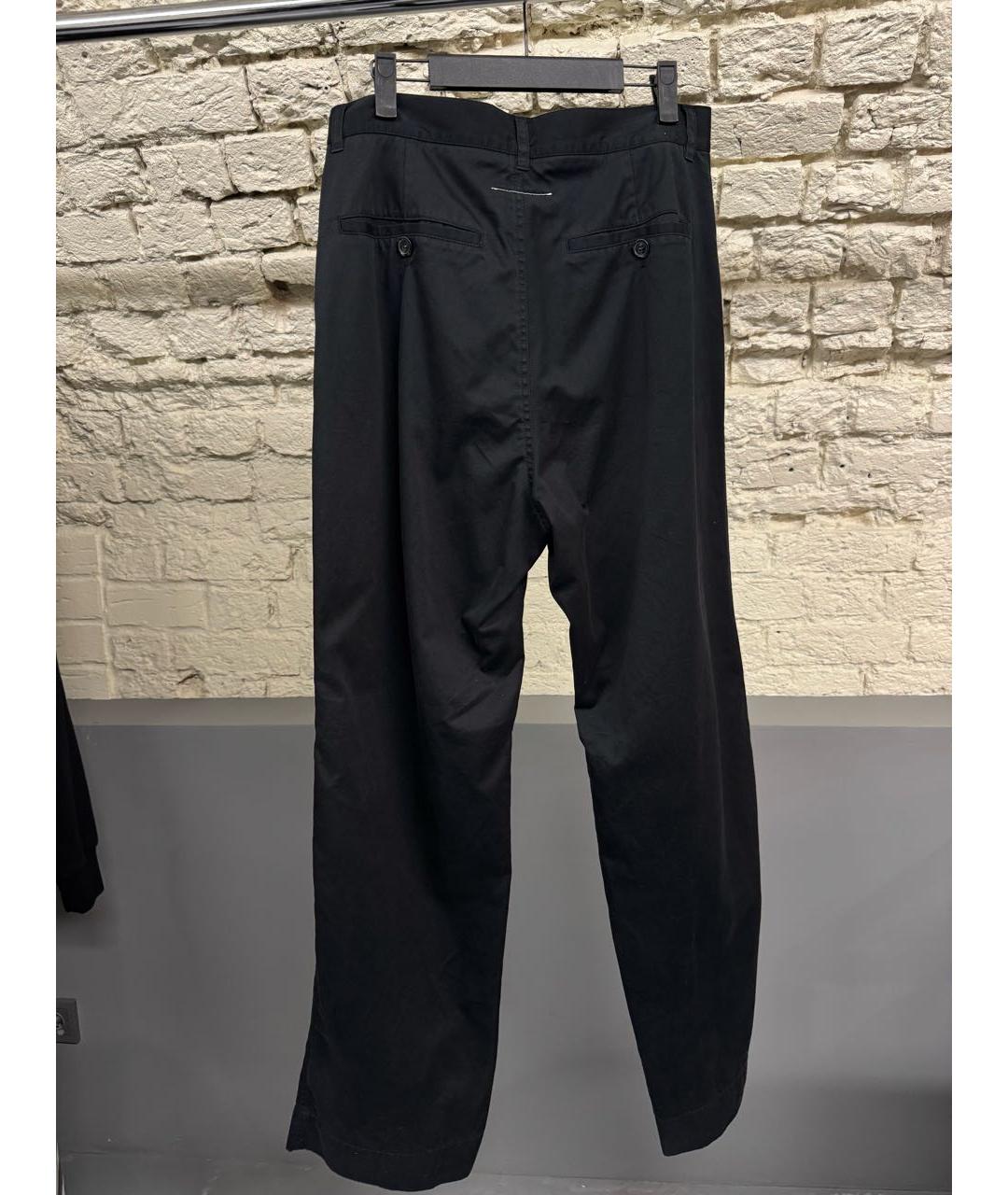 MAISON MARGIELA Темно-синие хлопковые повседневные брюки, фото 2