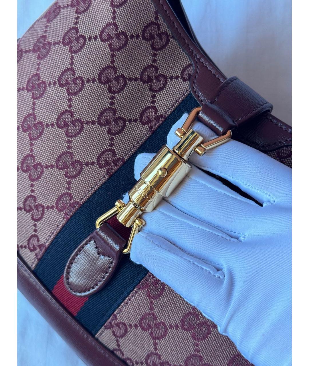 GUCCI Бордовая сумка с короткими ручками, фото 5