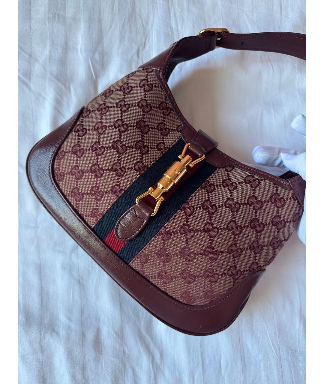 GUCCI Бордовая сумка с короткими ручками, фото 4
