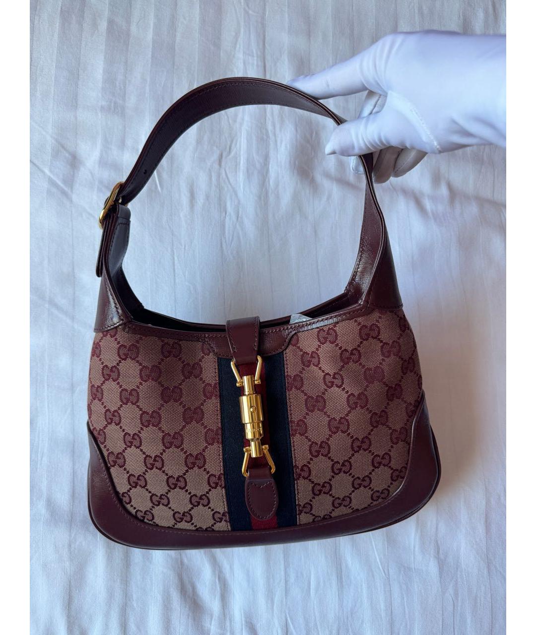GUCCI Бордовая сумка с короткими ручками, фото 3