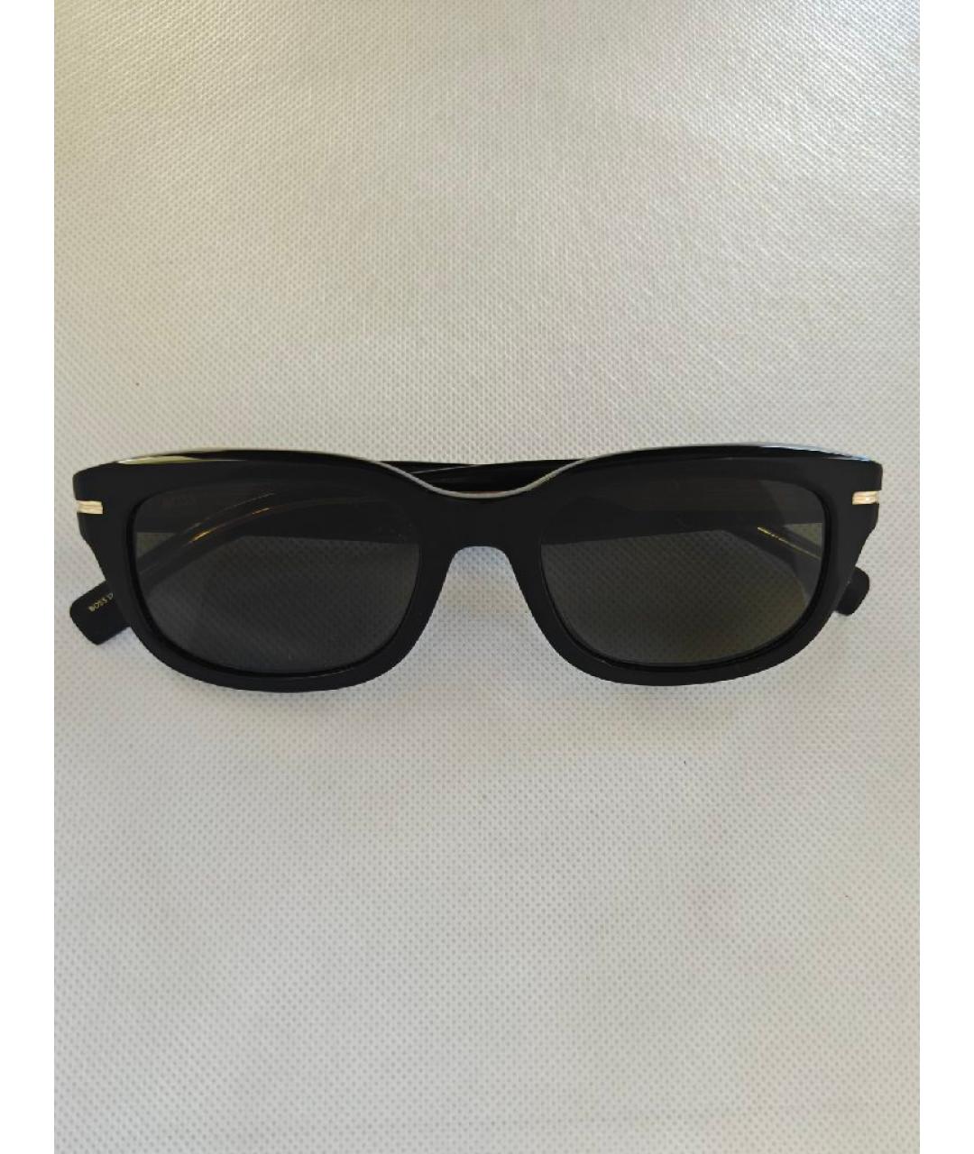 HUGO BOSS Черные пластиковые солнцезащитные очки, фото 3