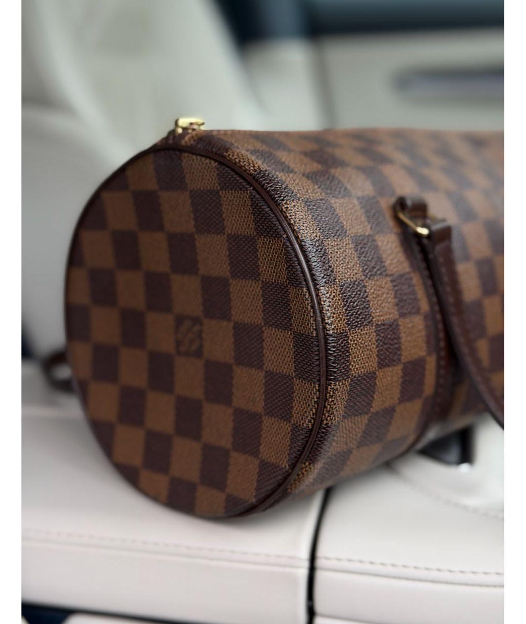 LOUIS VUITTON Коричневая сумка с короткими ручками, фото 6
