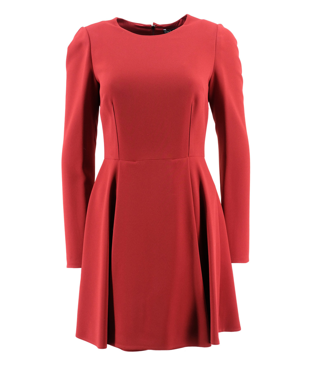 DOLCE&GABBANA Бордовое шерстяное повседневное платье, фото 1