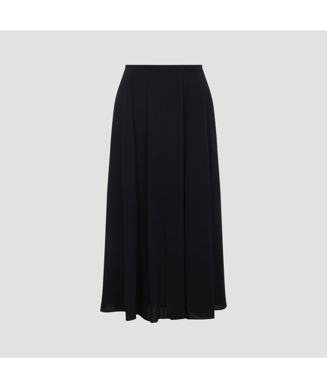 ALBERTA FERRETTI Черная вискозная юбка миди, фото 2