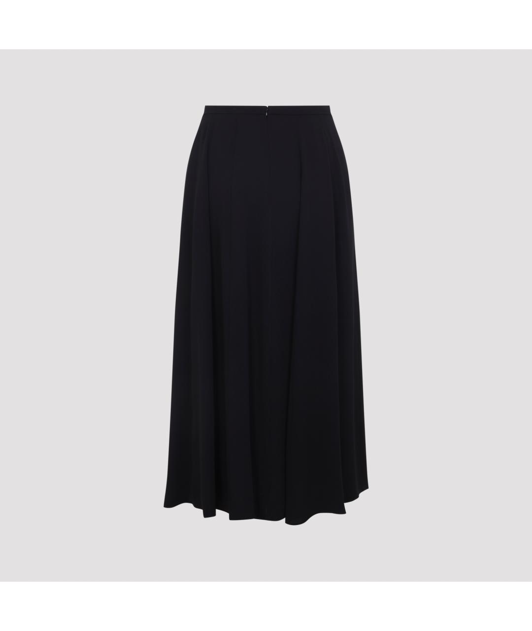 ALBERTA FERRETTI Черная вискозная юбка миди, фото 3