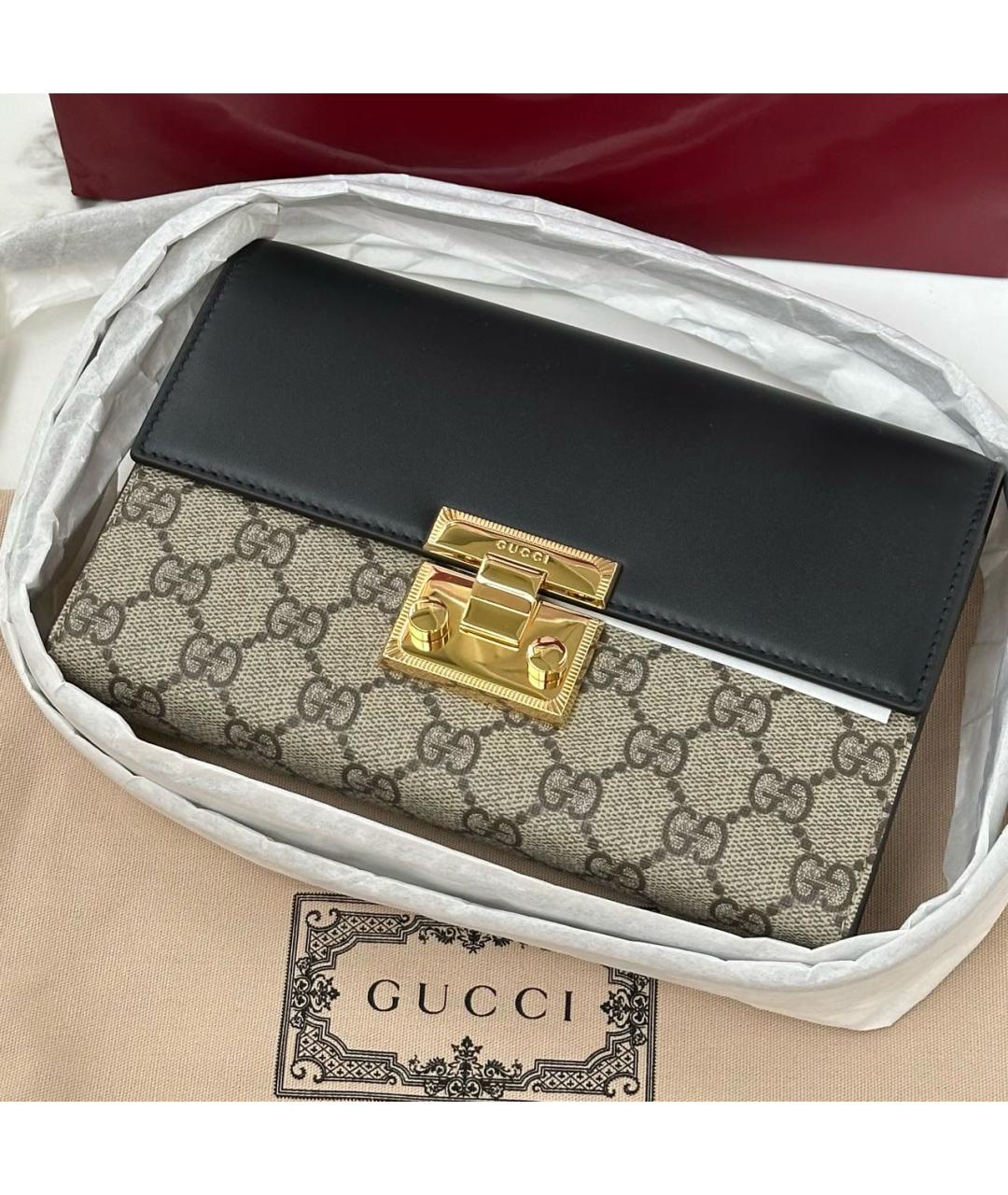 GUCCI Черная кожаная сумка через плечо, фото 2