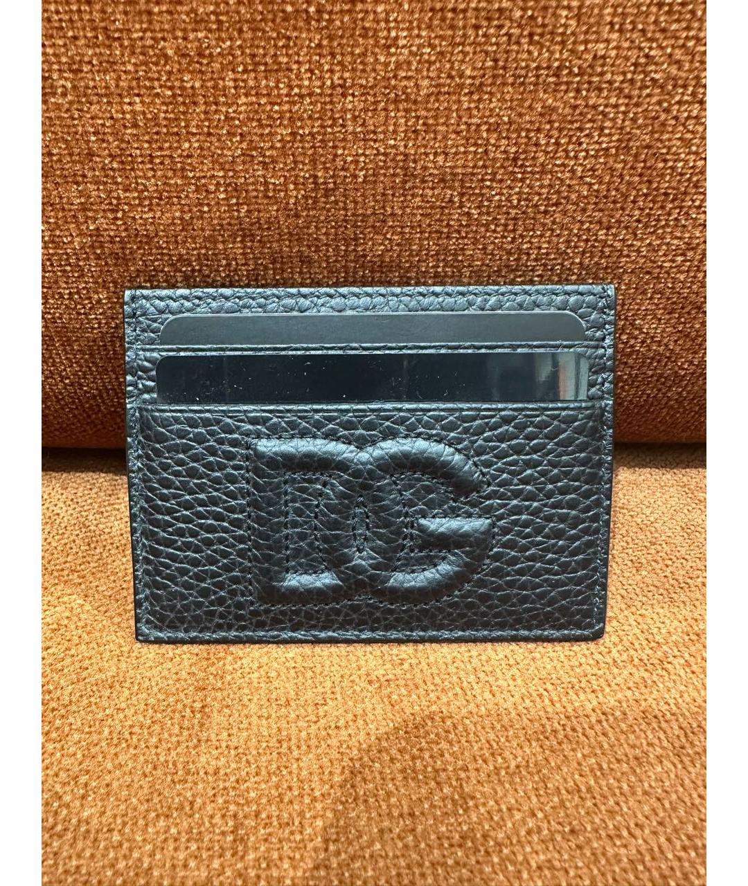 DOLCE&GABBANA Черный кожаный кардхолдер, фото 6
