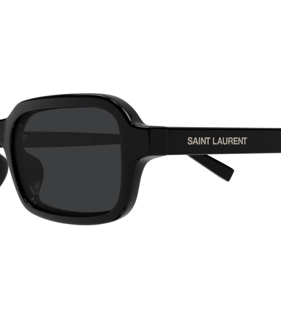 SAINT LAURENT Черные пластиковые солнцезащитные очки, фото 3