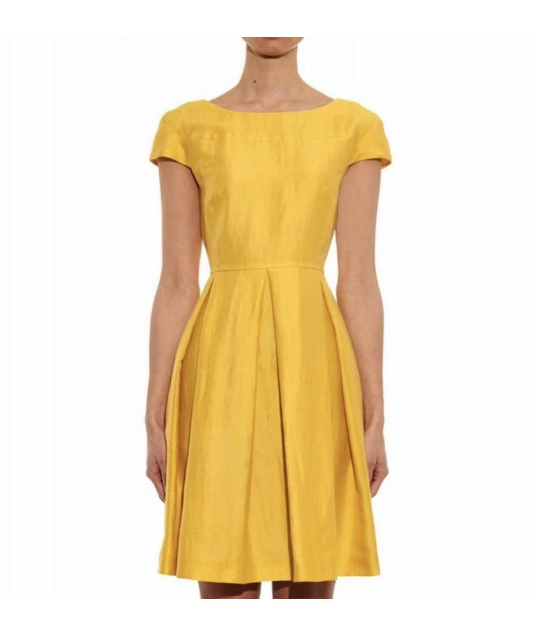 WEEKEND MAX MARA Синее льняное повседневное платье, фото 6