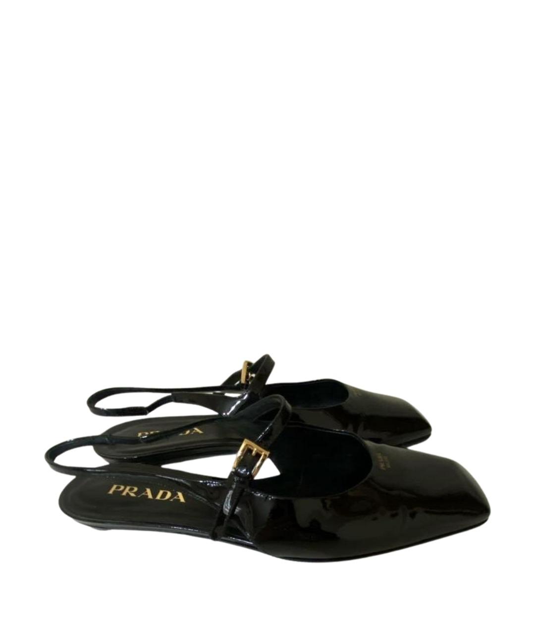 PRADA Черные туфли из лакированной кожи, фото 1