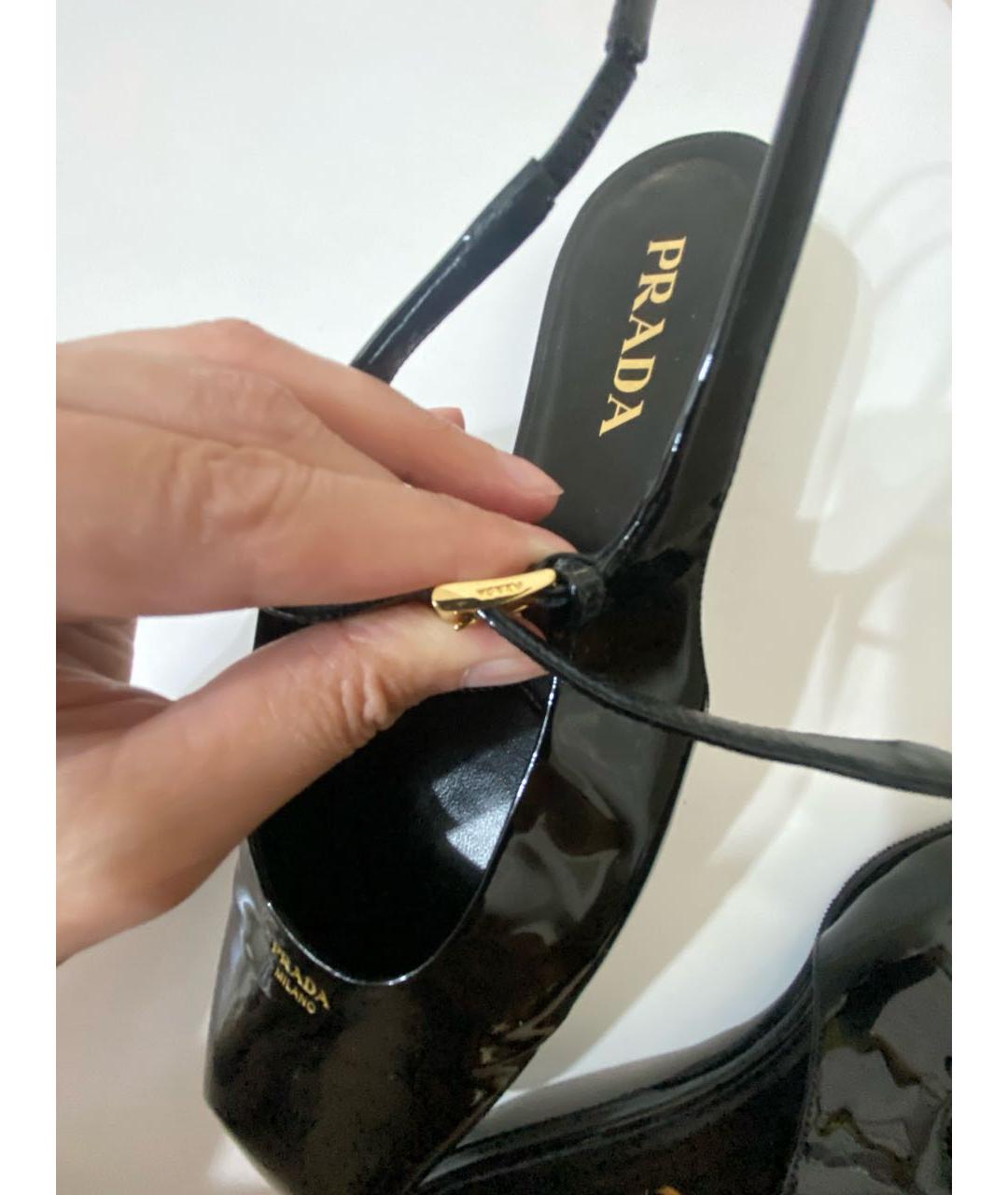 PRADA Черные туфли из лакированной кожи, фото 5