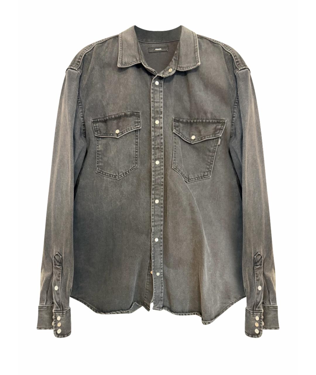 DIESEL BLACK GOLD Черная хлопковая кэжуал рубашка, фото 1