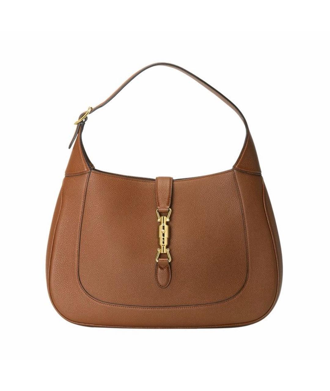 GUCCI Коричневая кожаная сумка с короткими ручками, фото 1