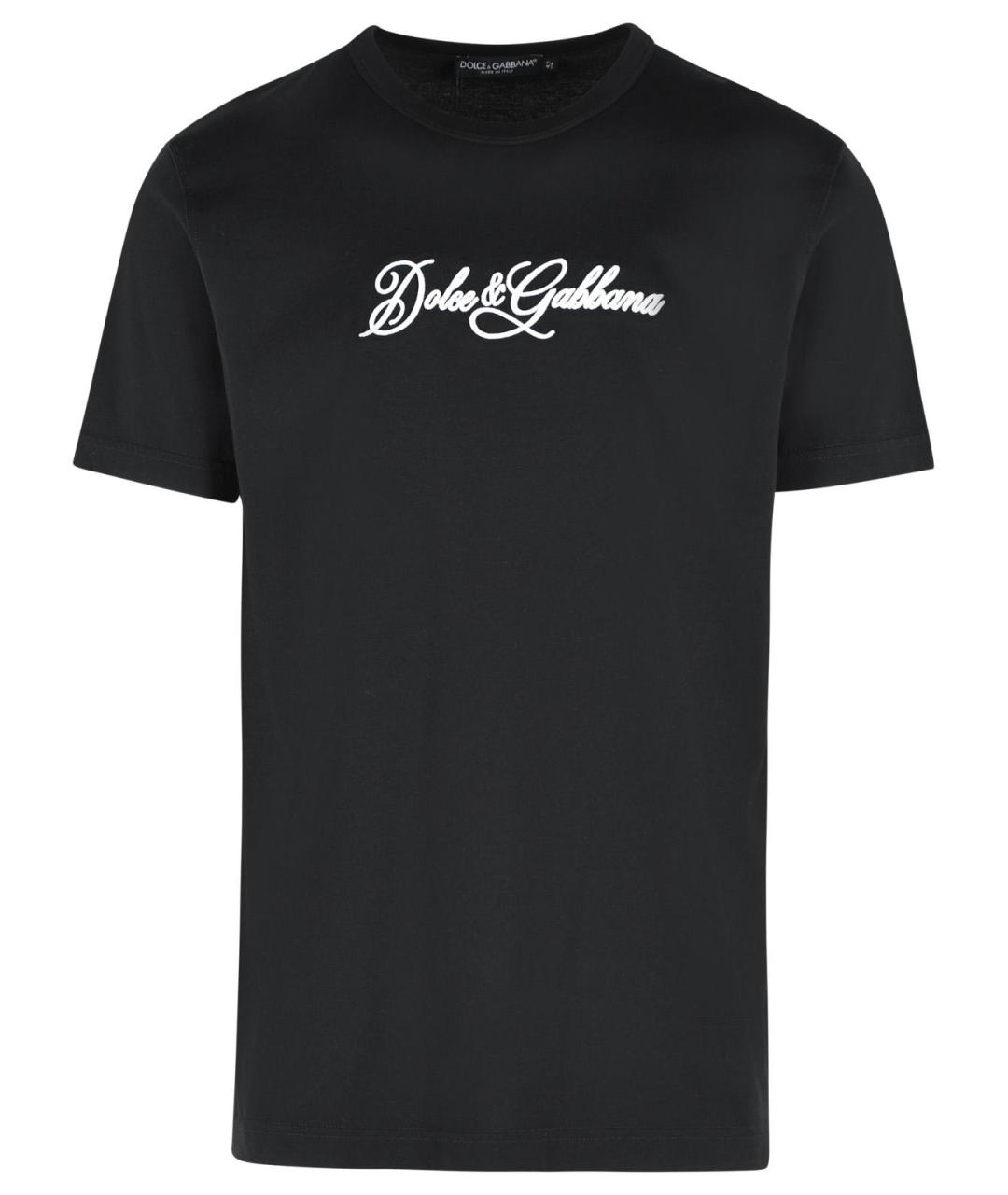 DOLCE&GABBANA Черная хлопковая футболка, фото 1