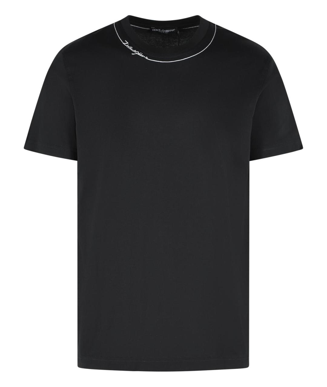 DOLCE&GABBANA Черная хлопковая футболка, фото 1