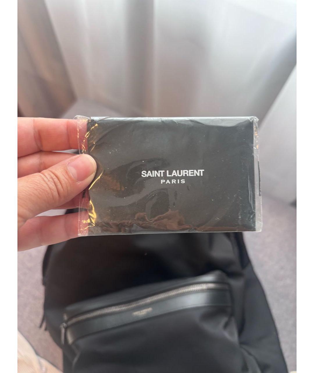 SAINT LAURENT Черный тканевый рюкзак, фото 7