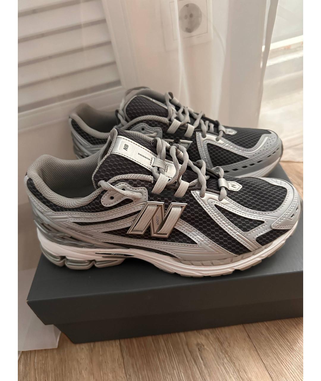 NEW BALANCE Серые текстильные низкие кроссовки / кеды, фото 4