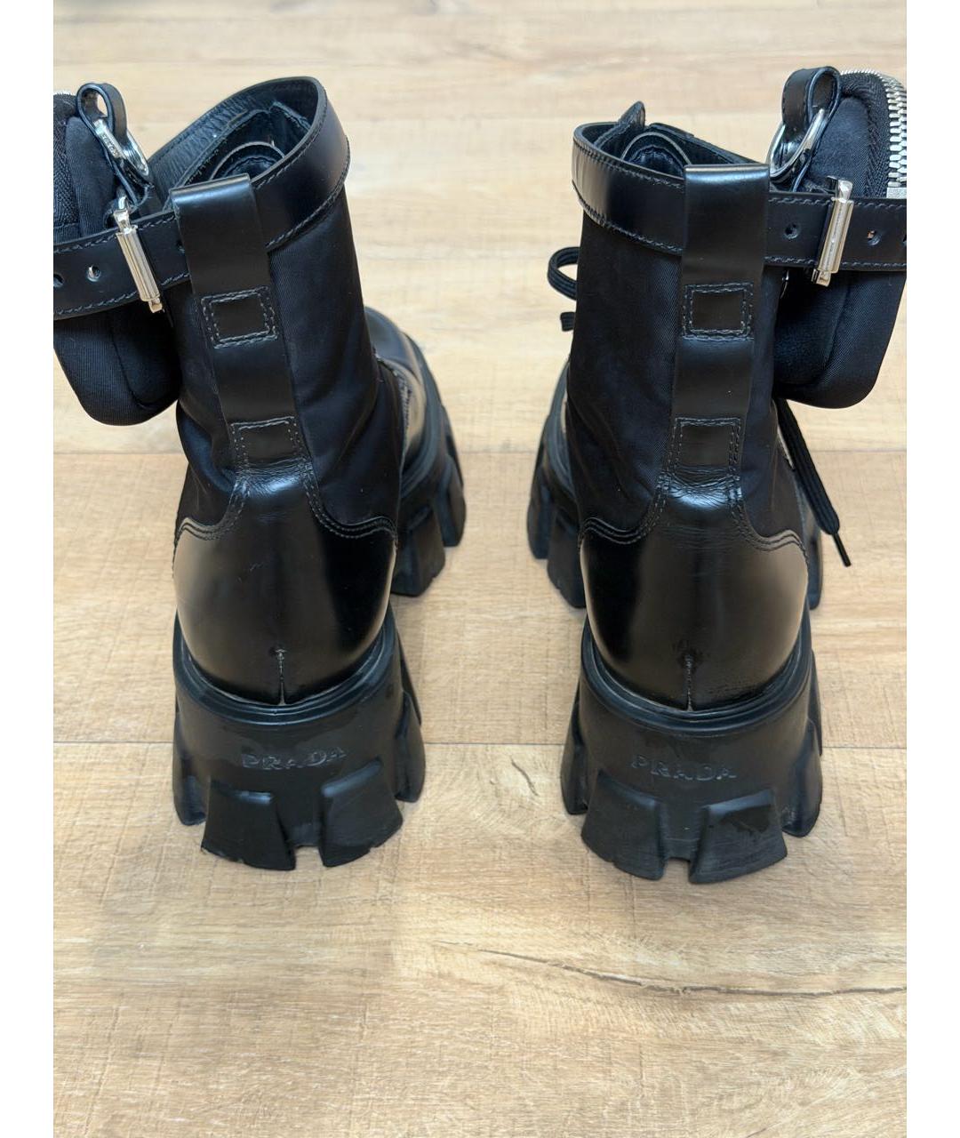 PRADA Черные ботинки из лакированной кожи, фото 4
