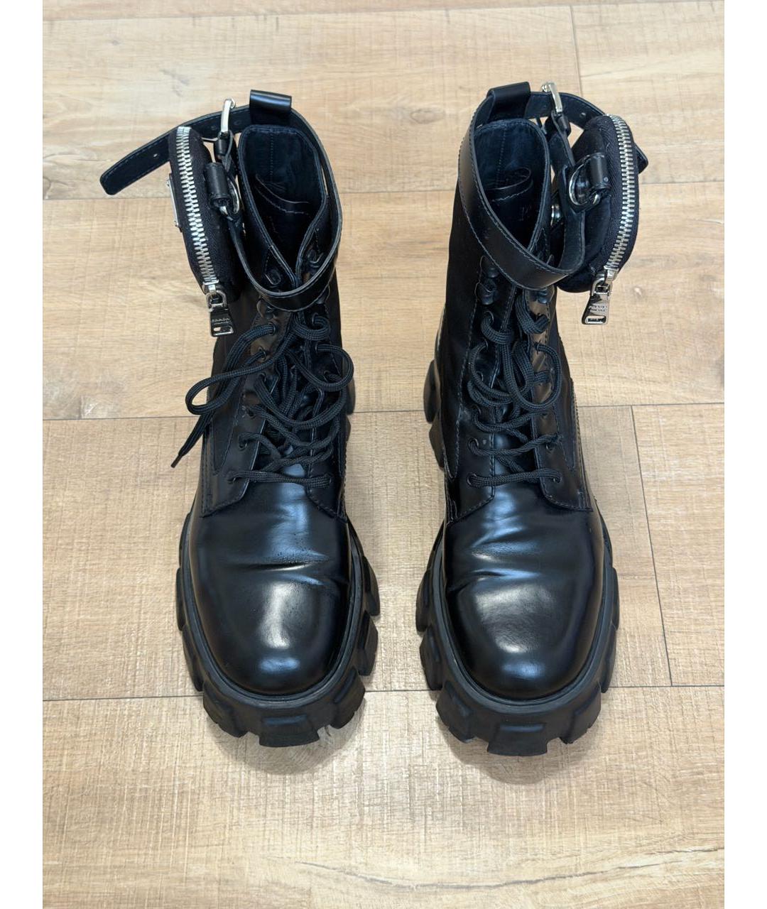 PRADA Черные ботинки из лакированной кожи, фото 2
