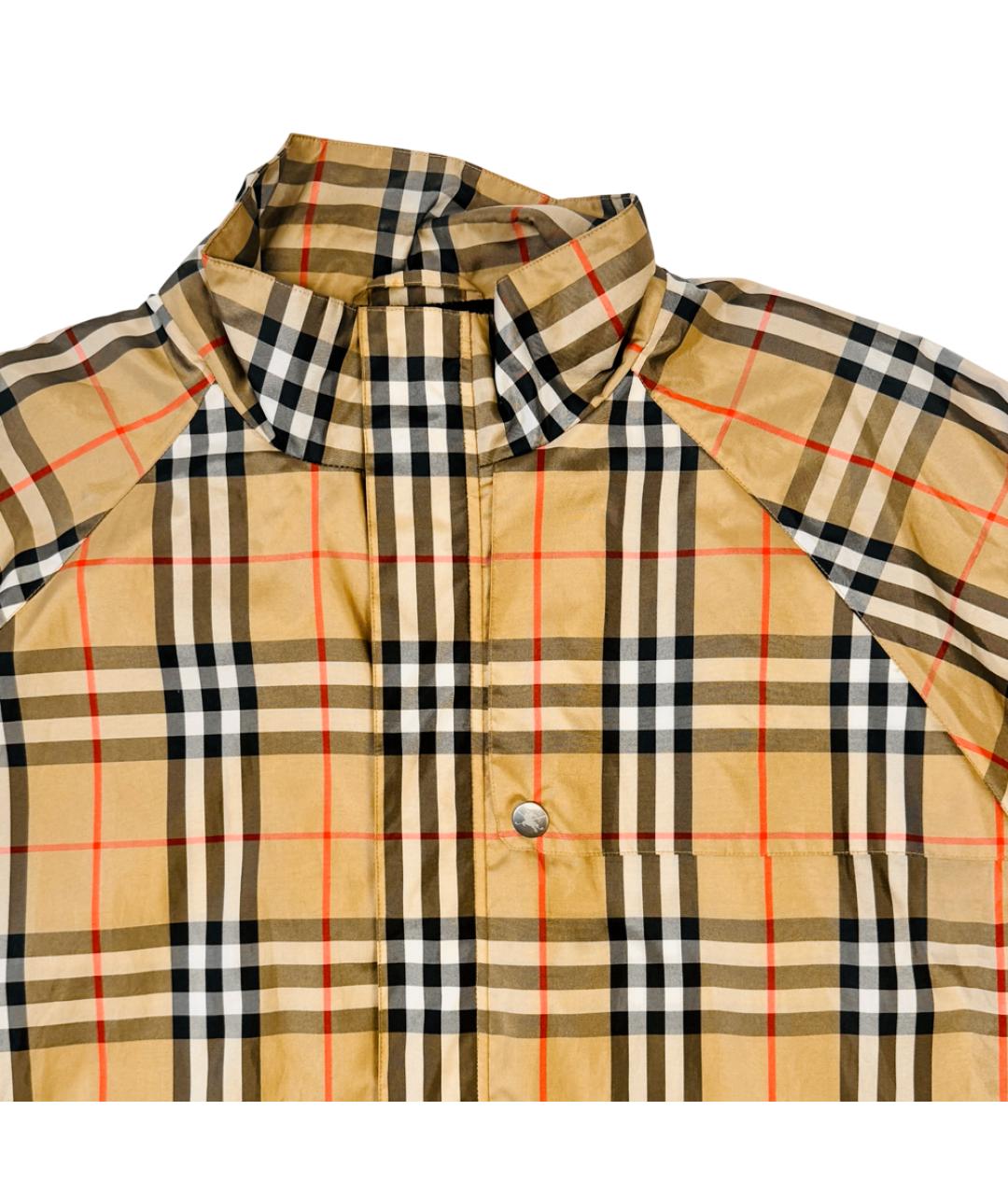 BURBERRY Бежевая полиэстеровая куртка, фото 4