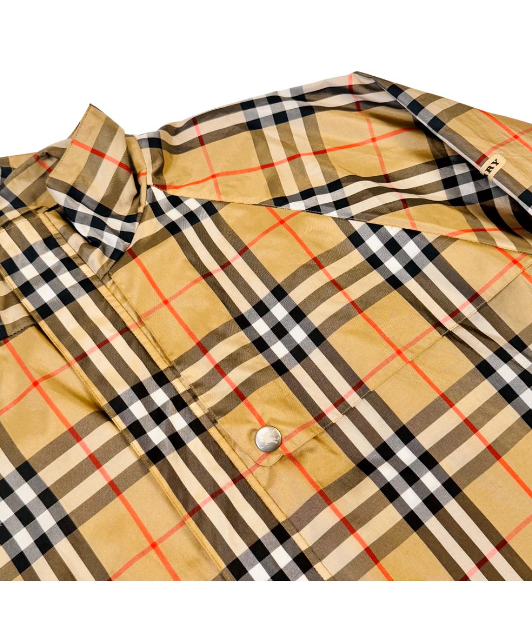 BURBERRY Бежевая полиэстеровая куртка, фото 5