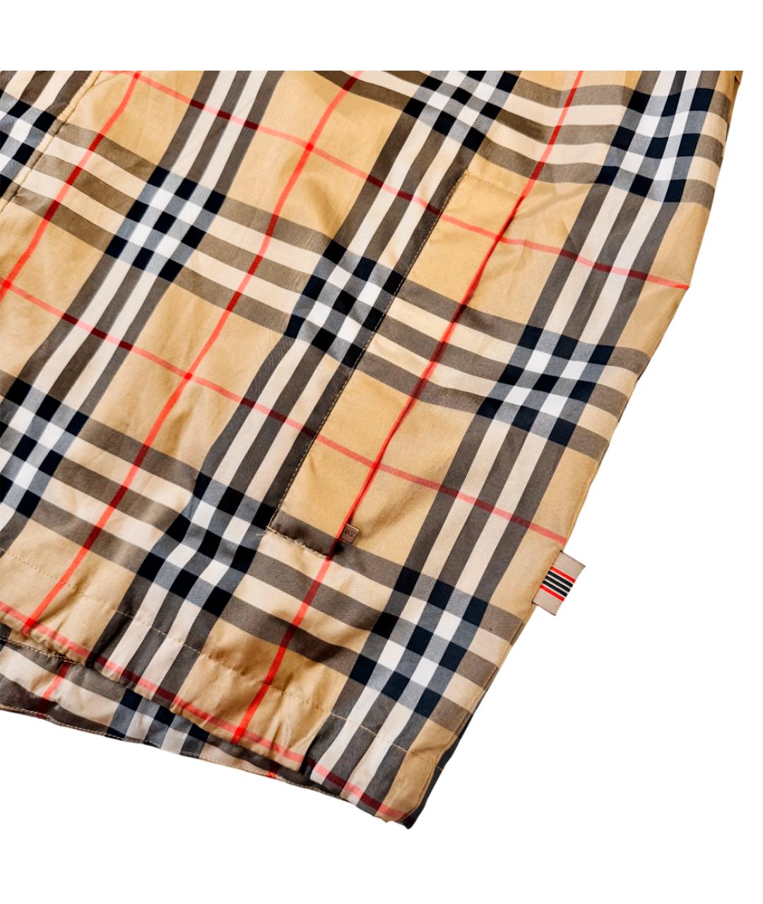 BURBERRY Бежевая полиэстеровая куртка, фото 7