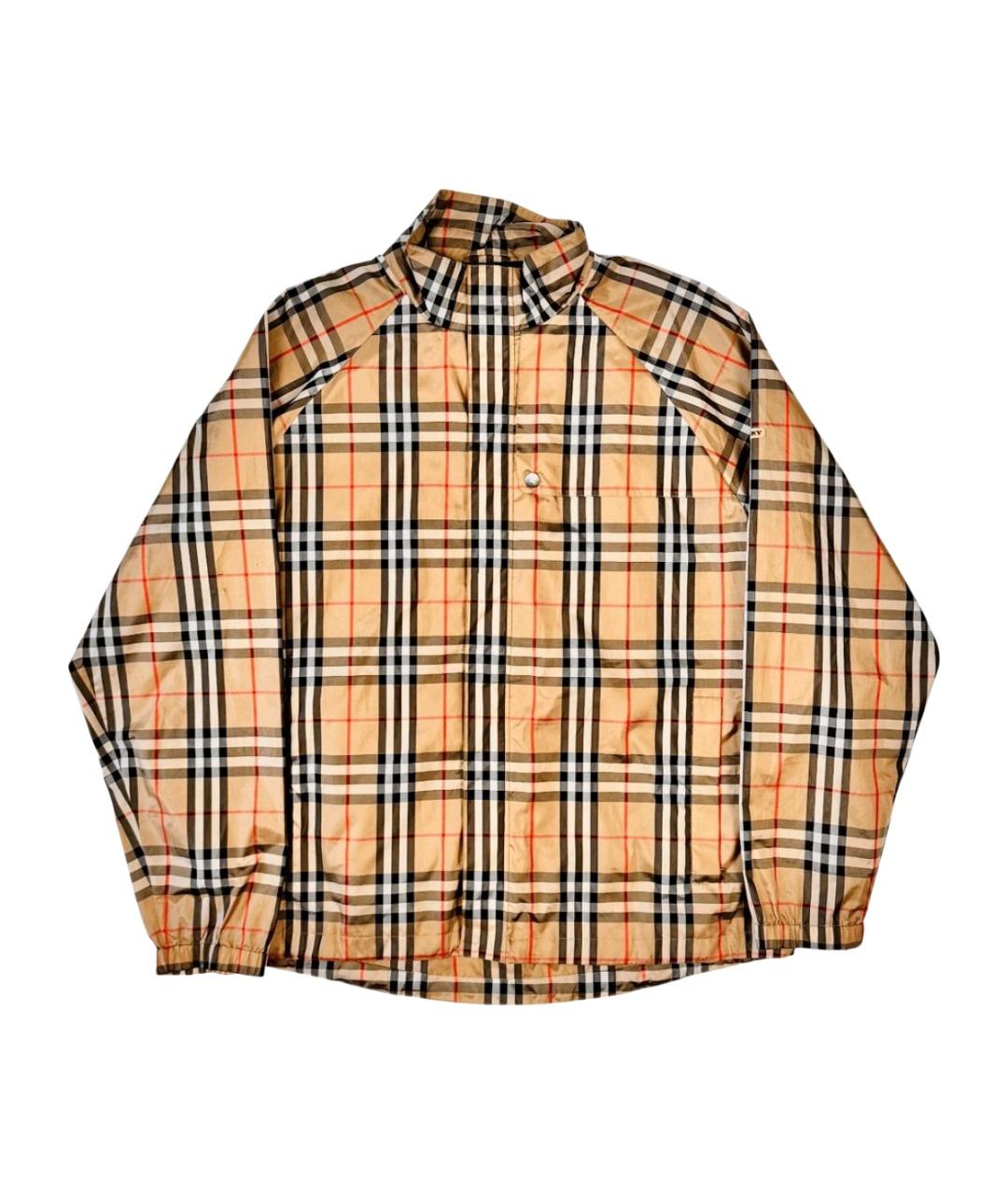 BURBERRY Бежевая полиэстеровая куртка, фото 1