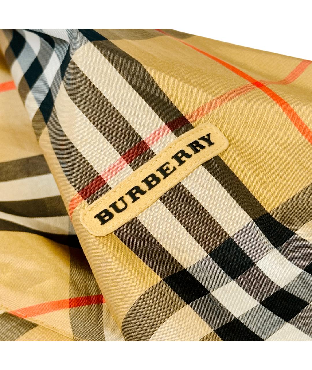 BURBERRY Бежевая полиэстеровая куртка, фото 6