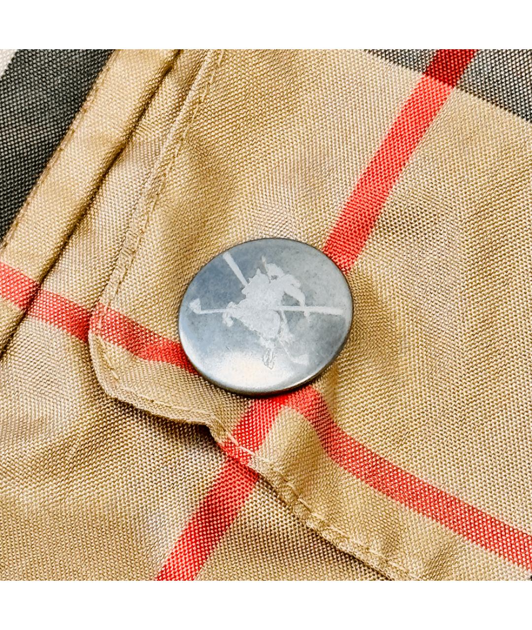 BURBERRY Бежевая полиэстеровая куртка, фото 9