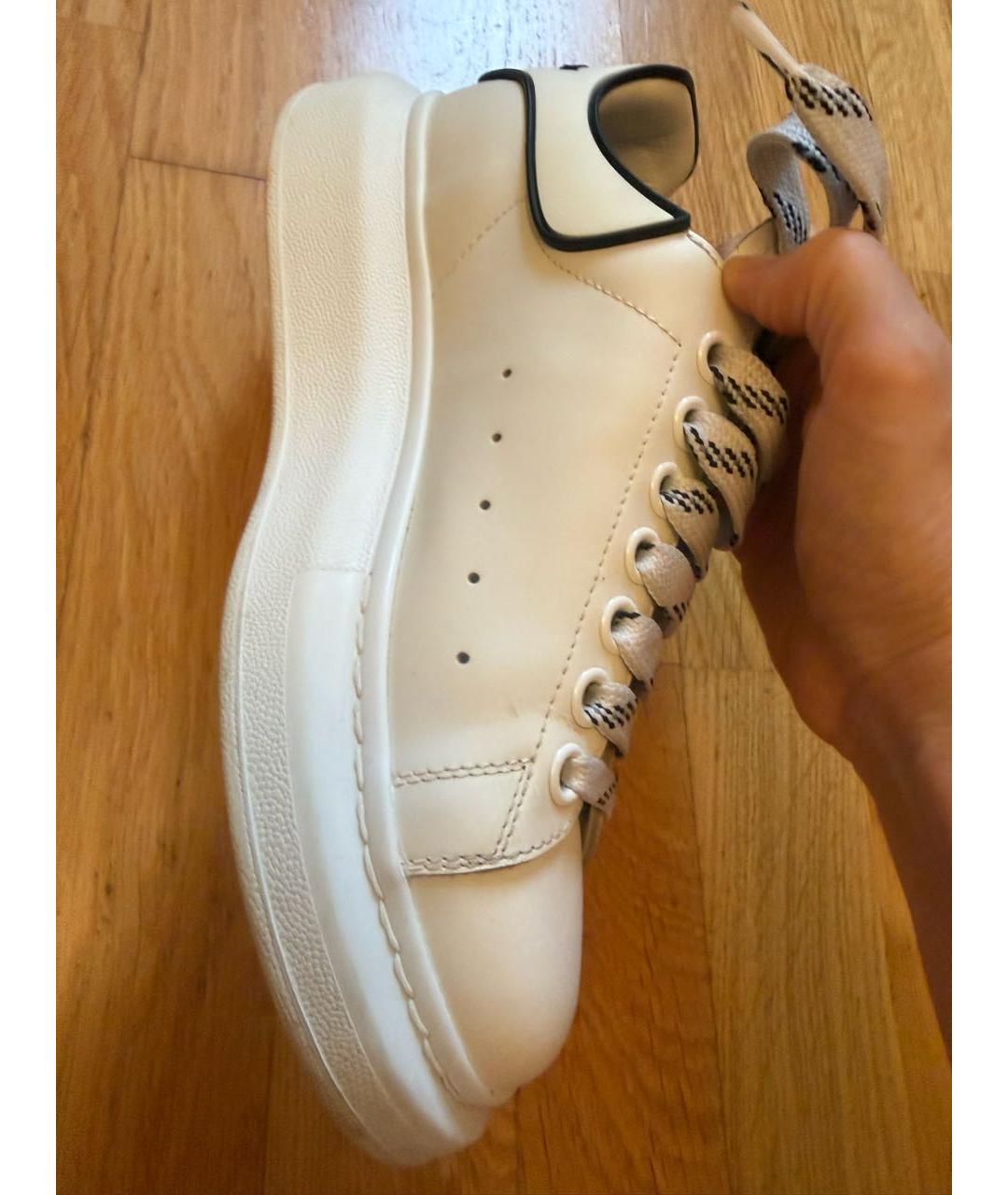 ALEXANDER MCQUEEN Белые кожаные кроссовки, фото 7