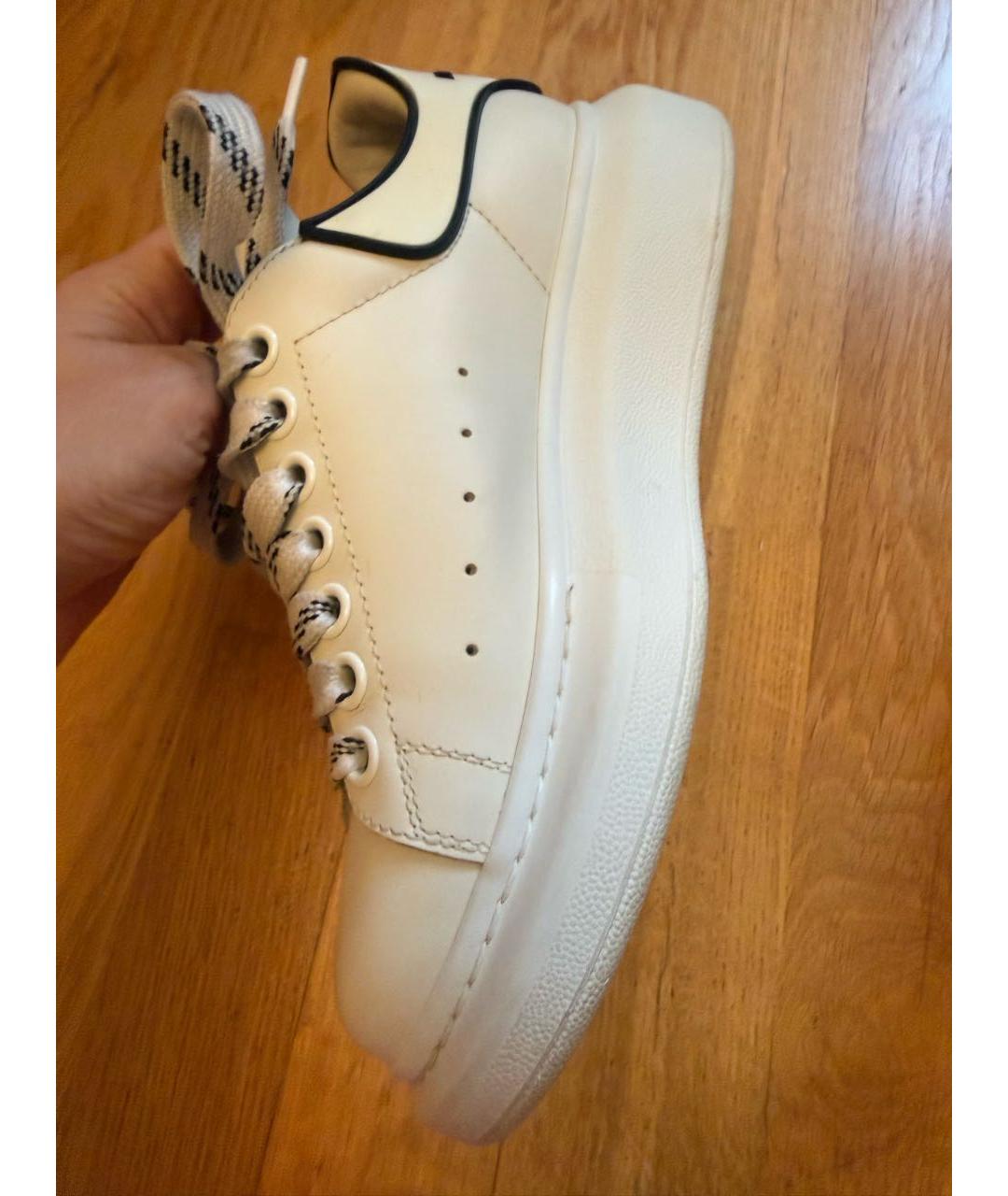 ALEXANDER MCQUEEN Белые кожаные кроссовки, фото 6