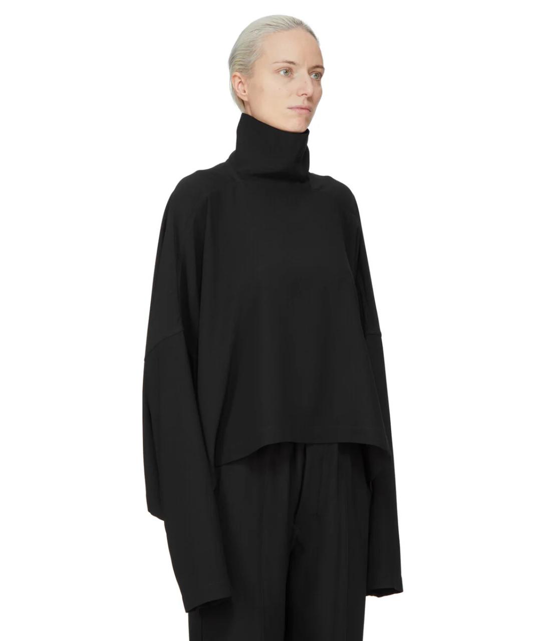RICK OWENS Черный вискозный джемпер / свитер, фото 2