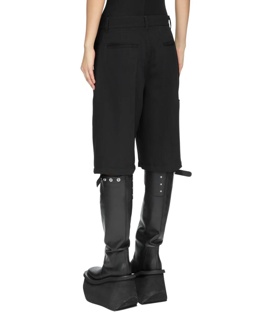 RICK OWENS Черные шерстяные прямые брюки, фото 4