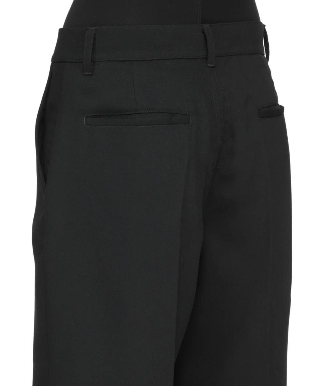 RICK OWENS Черные шерстяные прямые брюки, фото 6