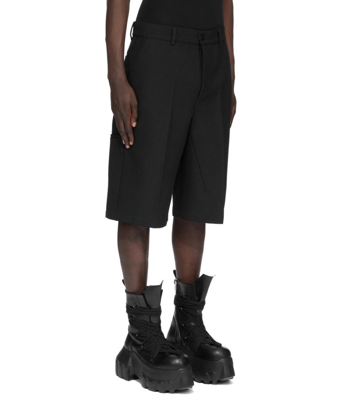 RICK OWENS Черные шерстяные шорты, фото 2