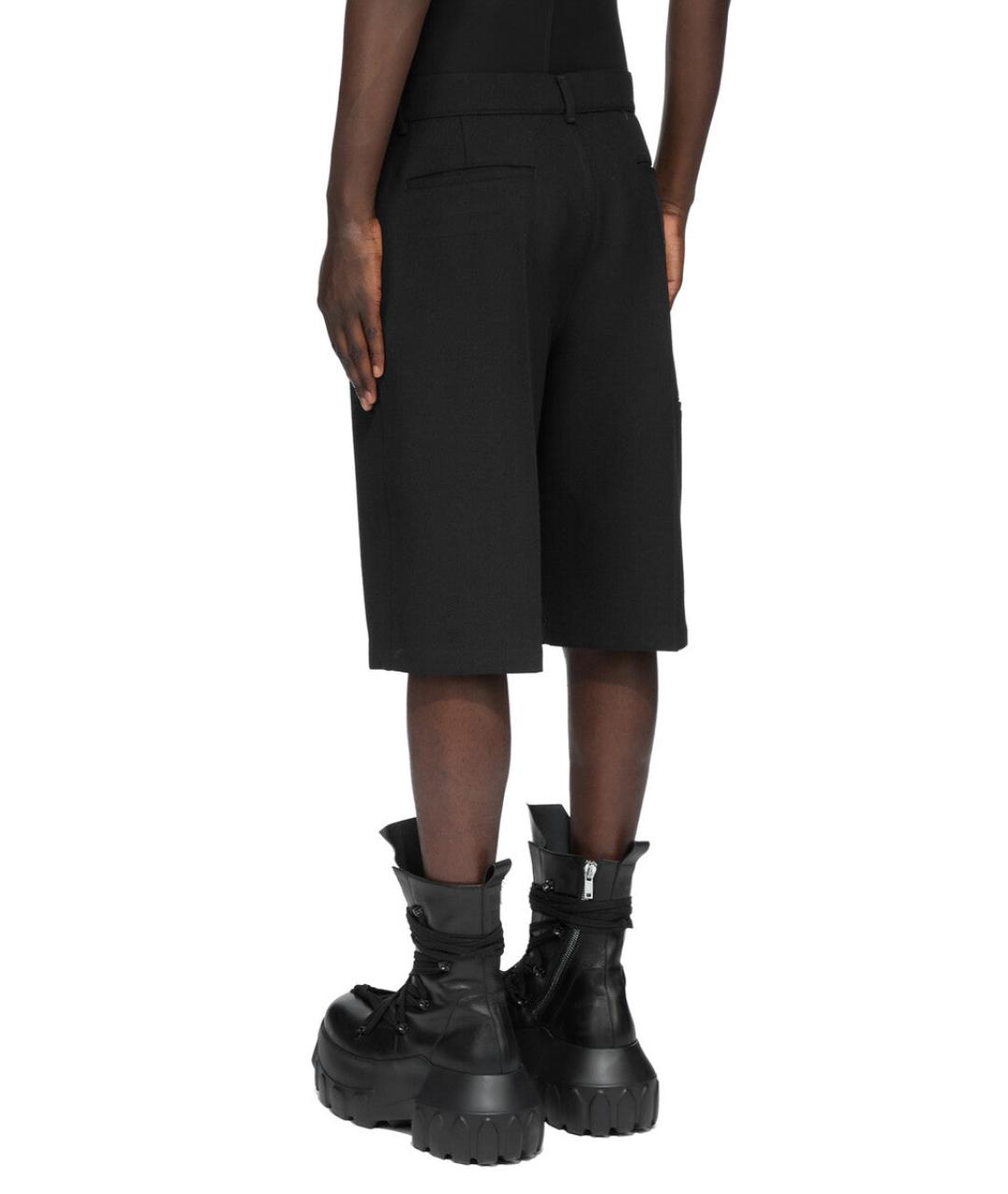 RICK OWENS Черные шерстяные шорты, фото 3