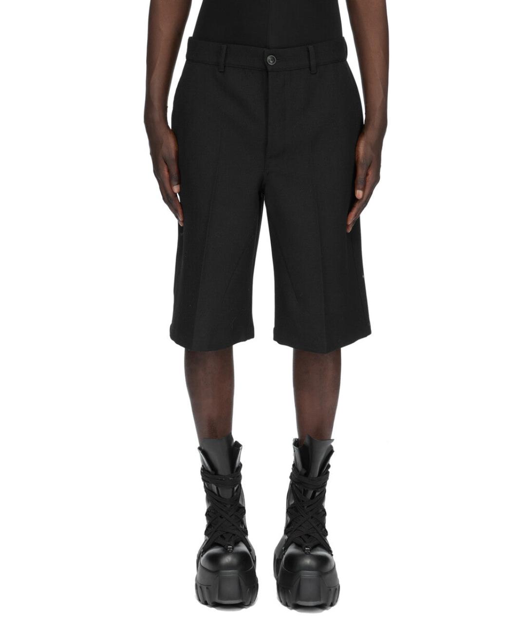 RICK OWENS Черные шерстяные шорты, фото 1