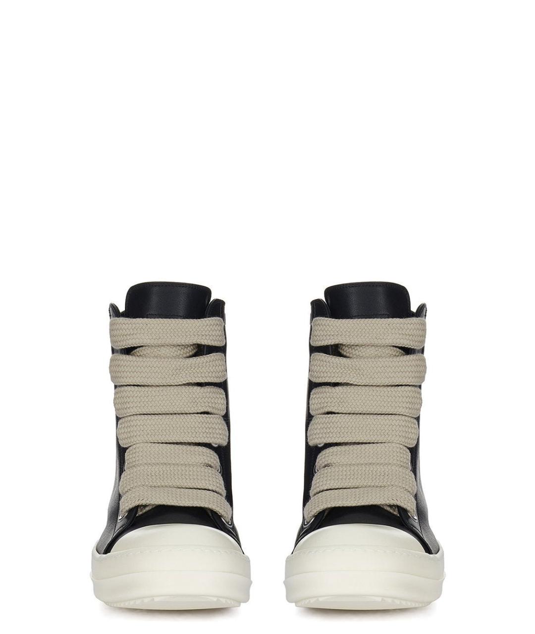 RICK OWENS Черные кожаные кроссовки, фото 3