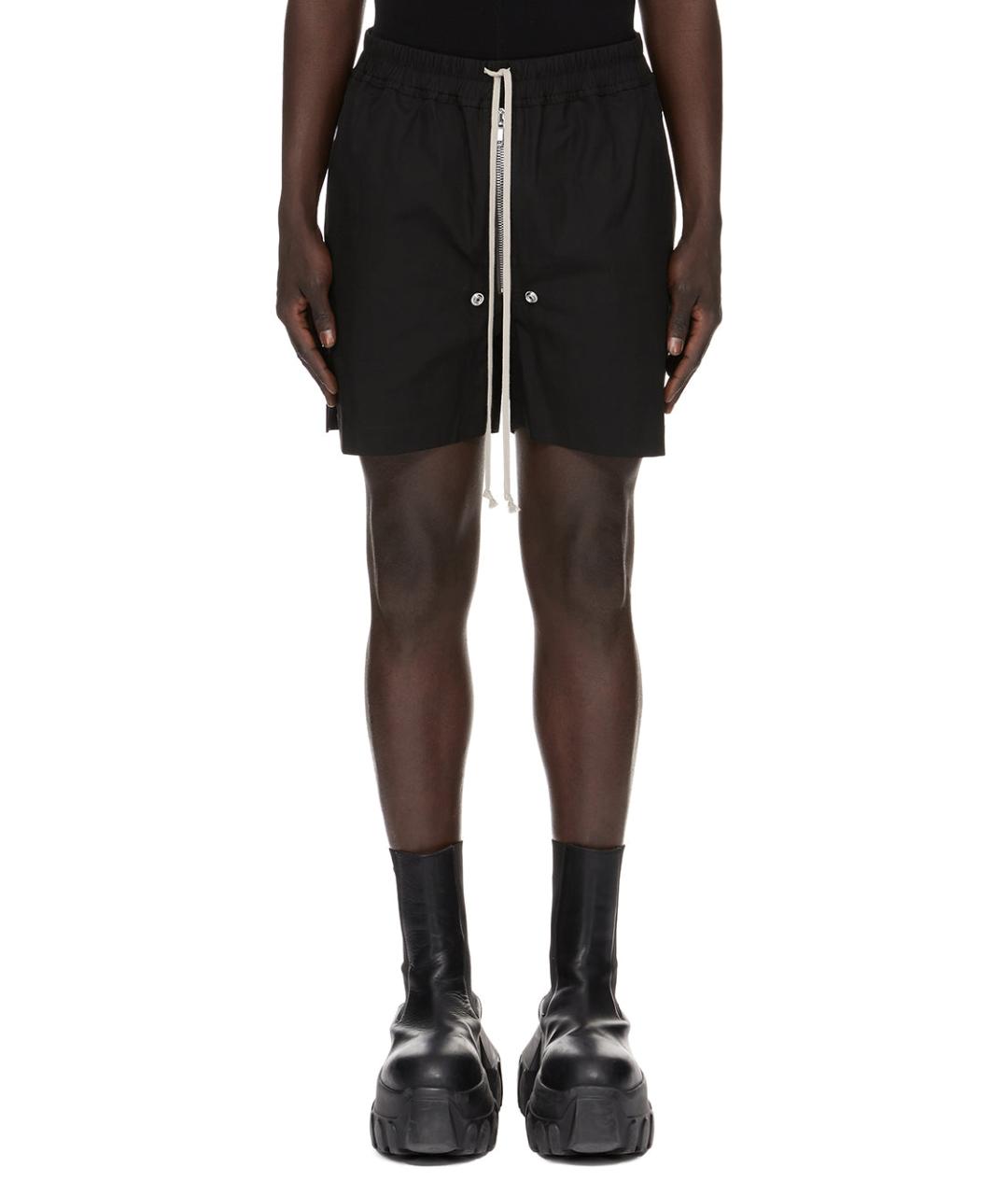 RICK OWENS Черные хлопковые шорты, фото 1