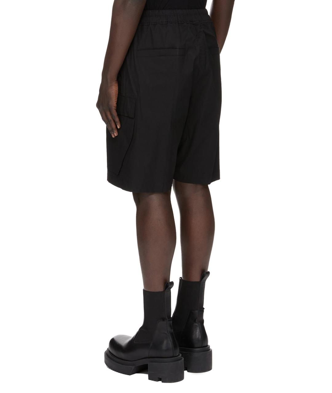 RICK OWENS Черные хлопковые шорты, фото 3